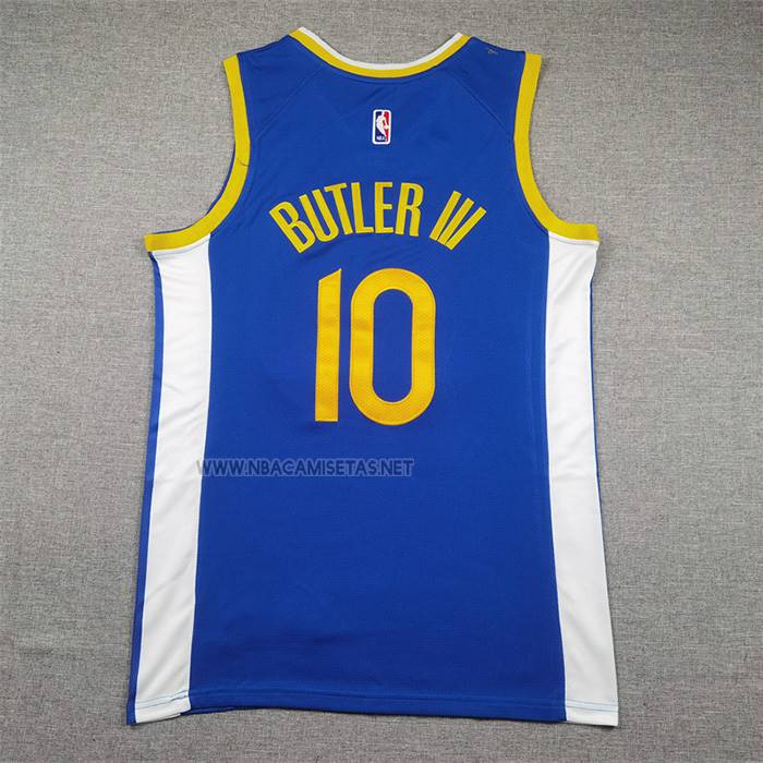 Camiseta Golden State Warriors Jimmy Butler III NO 10 Icon 2024-25 Azul